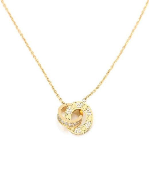 fashion jewelry pendant necklace men women double rings full diamond two rows stone octagonal screw cap love necklace couple gift8942205, Silver 
fashion jewelry pendant necklace men women double rings full diamond two rows stone octagonal screw cap love necklace couple gift8942205, Silver