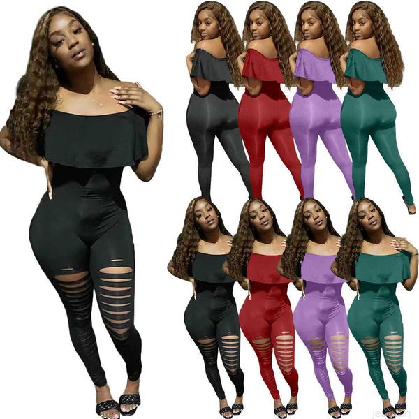 designer women clothes 2023 off shoulder lotus leaf burnt flower hole slim fit one-piece pants fashion recommend, White
designer women clothes 2023 off shoulder lotus leaf burnt flower hole slim fit one-piece pants fashion recommend, White