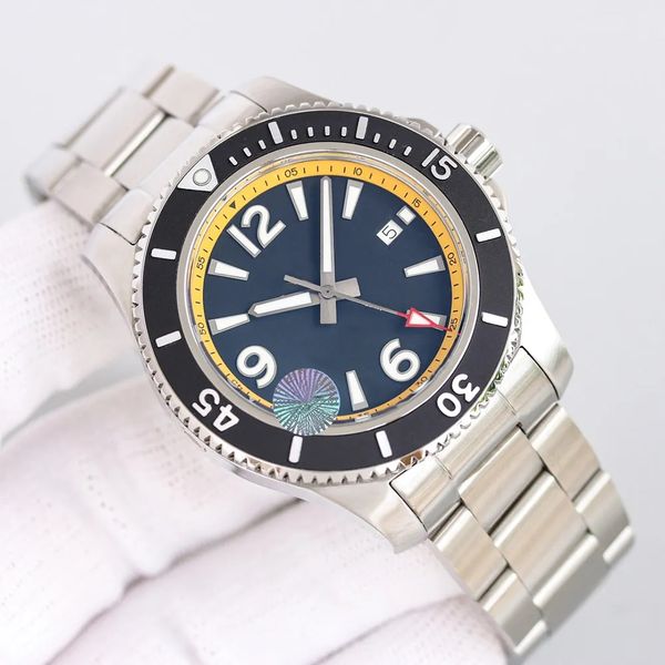 mechanical watch automatic waterproof men's 46mm steel strap blue black business fashion breit super ocean, Slivery;golden
mechanical watch automatic waterproof men's 46mm steel strap blue black business fashion breit super ocean, Slivery;golden