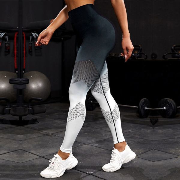women's leggings hollow gradient yoga pants for women seamless leg gym exercise tight waist mesh leg women's sports pants 230406, Black
women's leggings hollow gradient yoga pants for women seamless leg gym exercise tight waist mesh leg women's sports pants 230406, Black
