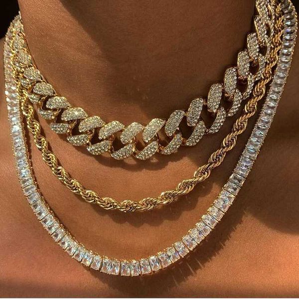 18k gold finish iced out hip hop cz miami cuban chain necklace thick link, Silver
18k gold finish iced out hip hop cz miami cuban chain necklace thick link, Silver