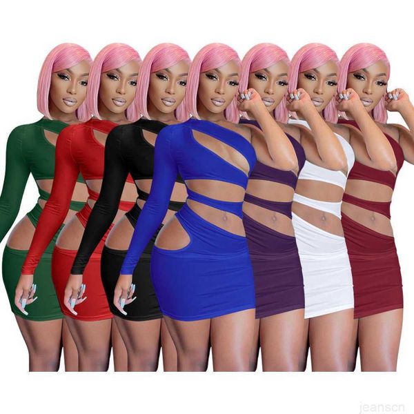 women's 2023 dress style new nightclub solid color personalized single sleeve diagonal shoulder slim fit hip wrap dress, Black;gray
women's 2023 dress style new nightclub solid color personalized single sleeve diagonal shoulder slim fit hip wrap dress, Black;gray