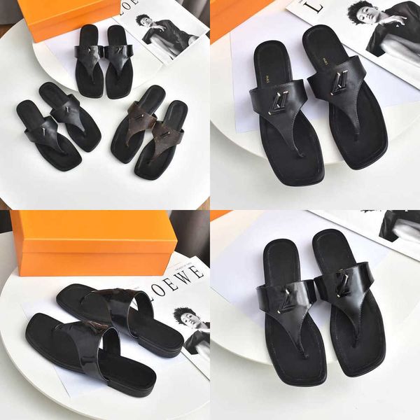 2023 clip toe flip flops slippers women sandals genuine leather slipper fashion designer slides flat shoes square head brown metal buckle mo, Black
2023 clip toe flip flops slippers women sandals genuine leather slipper fashion designer slides flat shoes square head brown metal buckle mo, Black