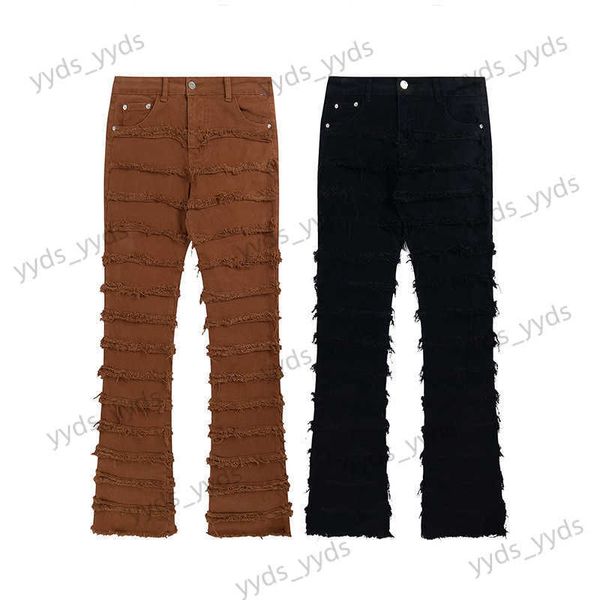 men's jeans 2022 trendy fit multicolor casual jeans street loose ragged edge panel micro ragged jeans men t230406, Blue
men's jeans 2022 trendy fit multicolor casual jeans street loose ragged edge panel micro ragged jeans men t230406, Blue