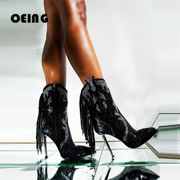 boots autumn winter women fringed ankle pointy toe iron stiletto heels leather western cowgirl botas de mujer 230406, Black
boots autumn winter women fringed ankle pointy toe iron stiletto heels leather western cowgirl botas de mujer 230406, Black