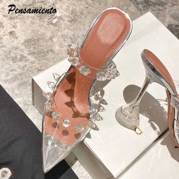 slippers 2023 star style rivet transparent pvc cup heeled women sandals fashion stiletto high heels summmer shoes female pumps, Black
slippers 2023 star style rivet transparent pvc cup heeled women sandals fashion stiletto high heels summmer shoes female pumps, Black