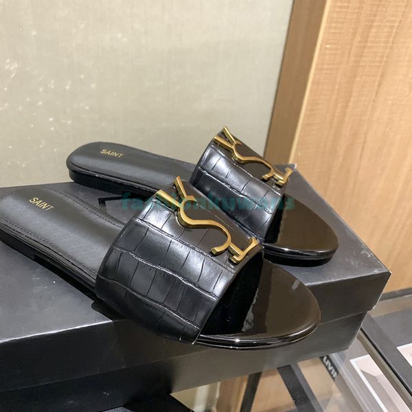 slippers womens flat leather slide sandals summer outdoor shoes luxury moccasins size 35-40 with box, Black
slippers womens flat leather slide sandals summer outdoor shoes luxury moccasins size 35-40 with box, Black