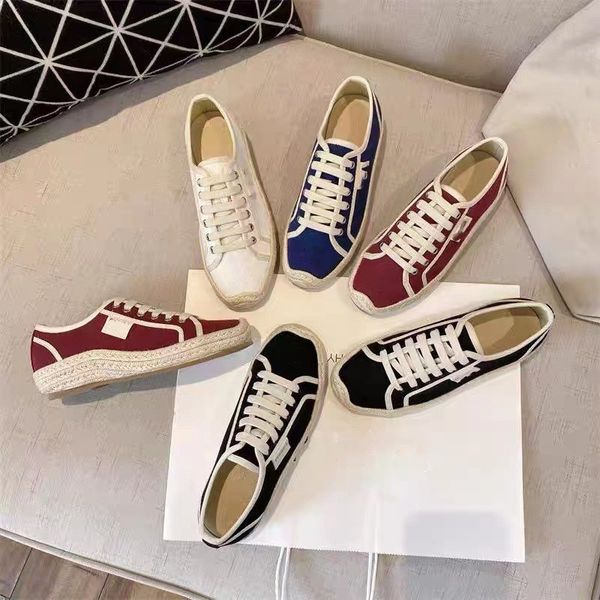 low lace up espadrilles designer shoes for women luxury sneakers canvas loafer casual slippers loafers classic design boots sandal slides mu, Black
low lace up espadrilles designer shoes for women luxury sneakers canvas loafer casual slippers loafers classic design boots sandal slides mu, Black