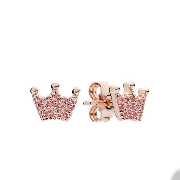 pink crown rose gold stud earrings for pandora 925 sterling silver wedding designer earring set for women girlfriend gift cz diamond jewelry, Golden;silver
pink crown rose gold stud earrings for pandora 925 sterling silver wedding designer earring set for women girlfriend gift cz diamond jewelry, Golden;silver