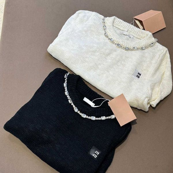 fashion knitted t shirt designer sweater diamond short sleeved t shirt womens small fragrant wind loose pullover knit sweaters, White
fashion knitted t shirt designer sweater diamond short sleeved t shirt womens small fragrant wind loose pullover knit sweaters, White