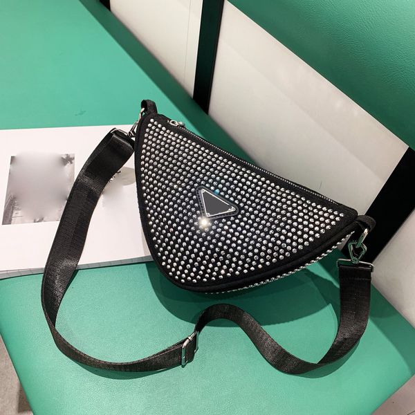 prade full diamond decoration crossbody bag triangle womens purses and handbags shoulder bag with detachable wide shoulder strap 25x14x10cm
prade full diamond decoration crossbody bag triangle womens purses and handbags shoulder bag with detachable wide shoulder strap 25x14x10cm