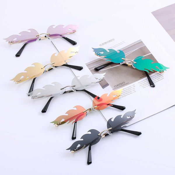 sunglasses 1pc luxury rimless fire flame sunglasses brand designer eyewear fashion cool streetwear wave narrow uv400 sun glasses p230406, White;black
sunglasses 1pc luxury rimless fire flame sunglasses brand designer eyewear fashion cool streetwear wave narrow uv400 sun glasses p230406, White;black