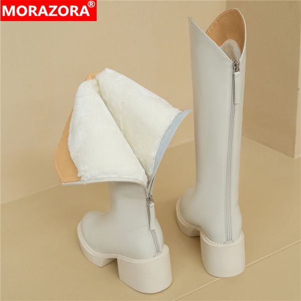boots morazora fashion full cow leather knee high women back zip thick fur warm winter snow western lady 230406, Black
boots morazora fashion full cow leather knee high women back zip thick fur warm winter snow western lady 230406, Black