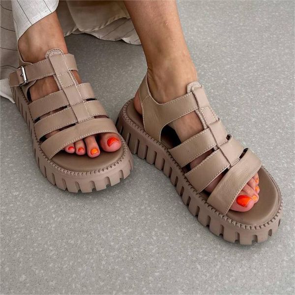 sandals beautoday platform sandals women's open toe sling ankle buckle leather casual outdoor shoes 38201 230406, Black
sandals beautoday platform sandals women's open toe sling ankle buckle leather casual outdoor shoes 38201 230406, Black