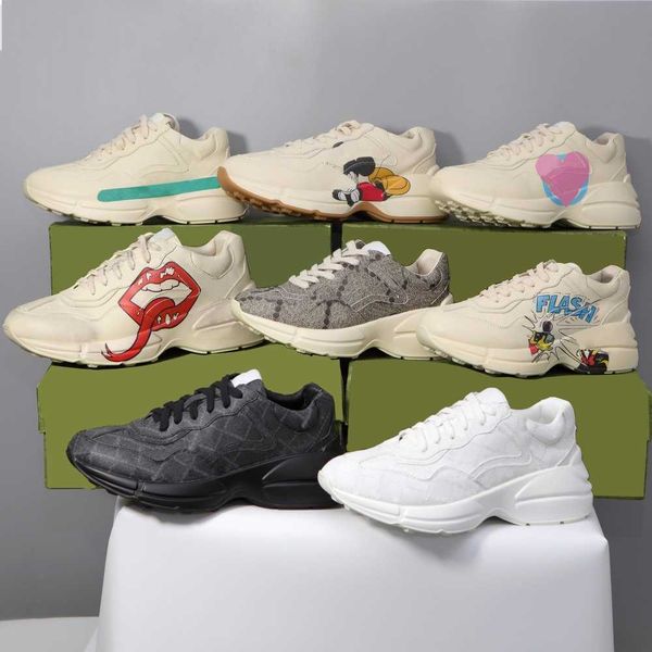 designer sneakers rhyton casual shoes beige men trainers luxury chaussures ladies shoe dad platform ggity sneaker with box, Black
designer sneakers rhyton casual shoes beige men trainers luxury chaussures ladies shoe dad platform ggity sneaker with box, Black
