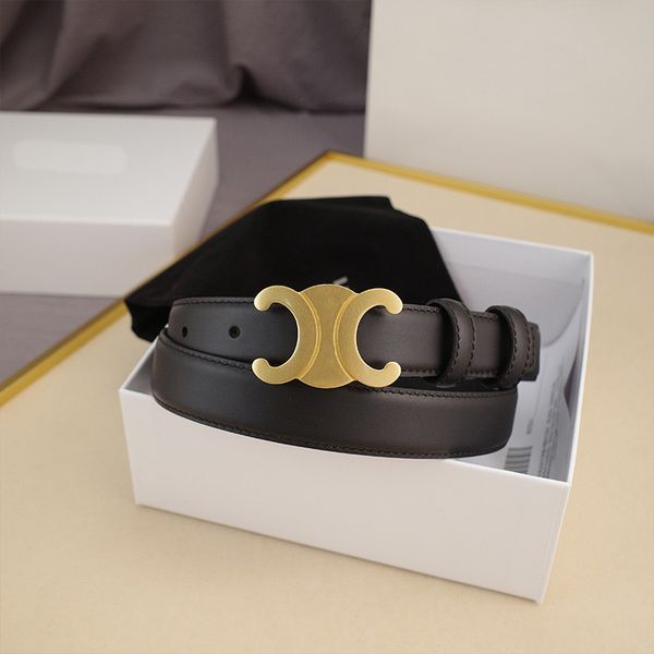 

Designer belt Fashion Smooth Buckle Belt Retro Design Thin Waist Belts for Womens Width 2.8CM Genuine Cowhide 4 Color Optional High Quality