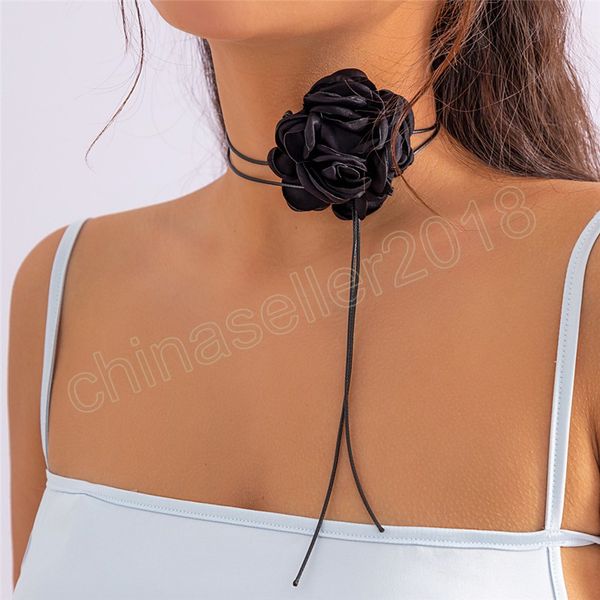 elegant sweet big rose flower clavicle chain necklace for women korean fashion adjustable rope choker jewelry, Golden;silver
elegant sweet big rose flower clavicle chain necklace for women korean fashion adjustable rope choker jewelry, Golden;silver