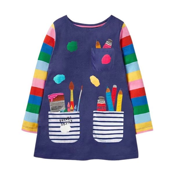 girls dresses jumping meters 28t selling childrens school with pockets pen embroidery long sleeve autumn kids preppy style dress 230406, Red;yellow
girls dresses jumping meters 28t selling childrens school with pockets pen embroidery long sleeve autumn kids preppy style dress 230406, Red;yellow