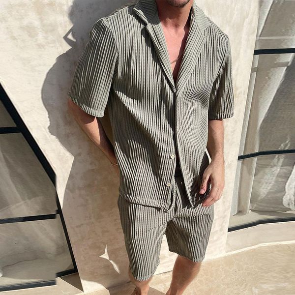 men's tracksuits sets summer casual shortsleeved shirt shorts fashion striped suit twopiece set tracksuit ropa para hombre 230406, Gray
men's tracksuits sets summer casual shortsleeved shirt shorts fashion striped suit twopiece set tracksuit ropa para hombre 230406, Gray