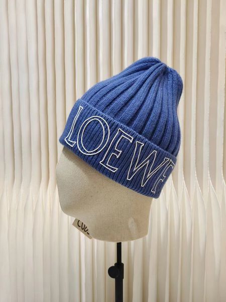 

Knitted Ladies Loewf Cashmere Beanie Designer Beanie Cap Winter Men's Woollen Woven Warm H Des Bonnet Hat high-quality at, 11