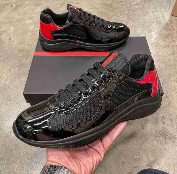 sporty america's cup sneakers shoes technical fabric calf leather skateboard walking low footwear lightweight trainers des chaussures, Black
sporty america's cup sneakers shoes technical fabric calf leather skateboard walking low footwear lightweight trainers des chaussures, Black