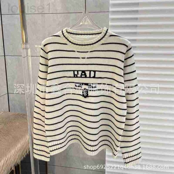 women's knits & tees designer high version ter striped sweater for women 22 autumn/winter new european round neck long sleeved full woo, White
women's knits & tees designer high version ter striped sweater for women 22 autumn/winter new european round neck long sleeved full woo, White