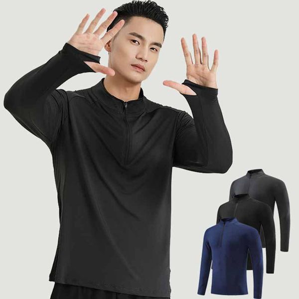 lu men yoga outfit sports long sleeve t-shirt mens sport style half zipper shirt training fitness clothes training elastic quick dry wear ll
lu men yoga outfit sports long sleeve t-shirt mens sport style half zipper shirt training fitness clothes training elastic quick dry wear ll