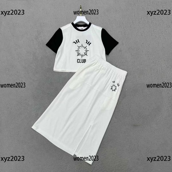 womens designer clothing knitted sweater dress sets summer suits 2pcs logo printed t-shirt and slit long skirt ing, White
womens designer clothing knitted sweater dress sets summer suits 2pcs logo printed t-shirt and slit long skirt ing, White