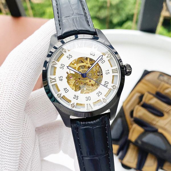 fully automatic mechanical three pin hollow flywheel functional design noble and atmospheric men's watch series imported calf leather s, Slivery;brown
fully automatic mechanical three pin hollow flywheel functional design noble and atmospheric men's watch series imported calf leather s, Slivery;brown