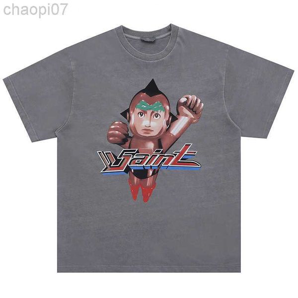 designer fashion t shirt saint michael creative fun cartoon character print old wash short sleeve t-shirt for men, White;black
designer fashion t shirt saint michael creative fun cartoon character print old wash short sleeve t-shirt for men, White;black