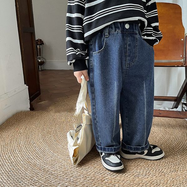 jeans boys' fashionable white straight jeans 2-7 year old children's loose fitting full matching jeans 230406, Blue
jeans boys' fashionable white straight jeans 2-7 year old children's loose fitting full matching jeans 230406, Blue