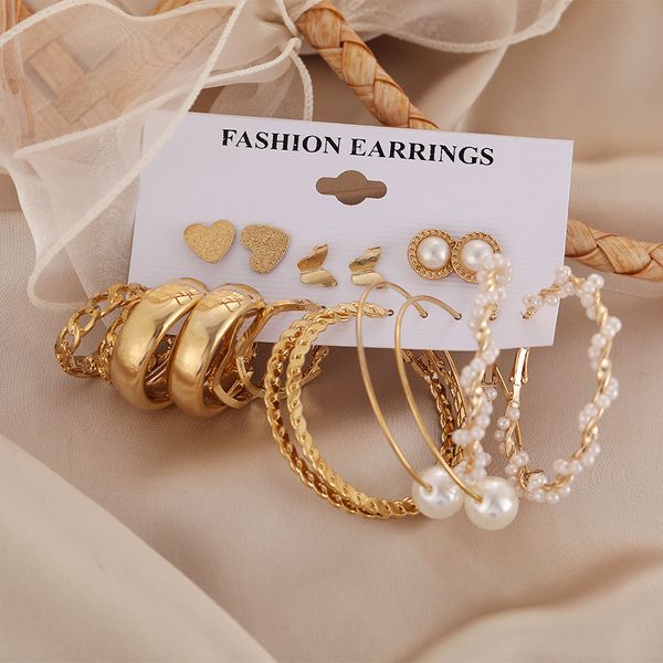 three times a charm hoops dome earring set creative simple earring set 9 pairs packed butterfly peach heart earrings pearl ear loops, Golden
three times a charm hoops dome earring set creative simple earring set 9 pairs packed butterfly peach heart earrings pearl ear loops, Golden