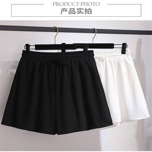 women's shorts summer chiffon loose fitting casual pants thin wide leg pants shorts 230406, White;black
women's shorts summer chiffon loose fitting casual pants thin wide leg pants shorts 230406, White;black
