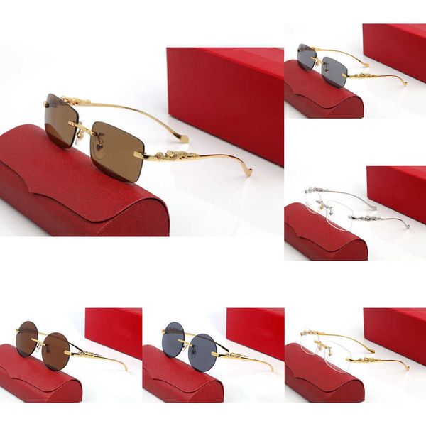 luxury designer sunglasses eyeglasses frames temples with panther heads metal frameless full rim semi rimless rectangular shape for men woma, Black
luxury designer sunglasses eyeglasses frames temples with panther heads metal frameless full rim semi rimless rectangular shape for men woma, Black