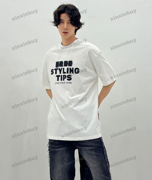 xinxinbuy men designer tee t shirt 23ss paris styling tips letter print short sleeve cotton women black white blue gray m-2xl, Black;brown
xinxinbuy men designer tee t shirt 23ss paris styling tips letter print short sleeve cotton women black white blue gray m-2xl, Black;brown