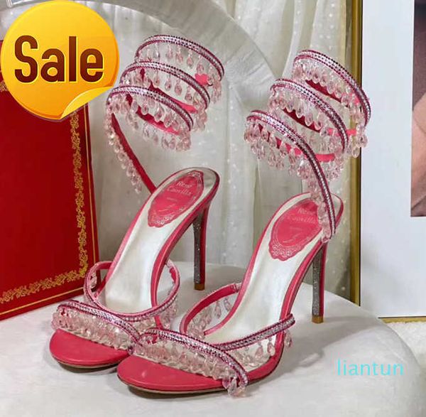 stiletto sandals luxury designer rene caovilla crystal chandelier rhinestone twining foot ring high heeled womens shoes narrow band 10cm hee, Black
stiletto sandals luxury designer rene caovilla crystal chandelier rhinestone twining foot ring high heeled womens shoes narrow band 10cm hee, Black