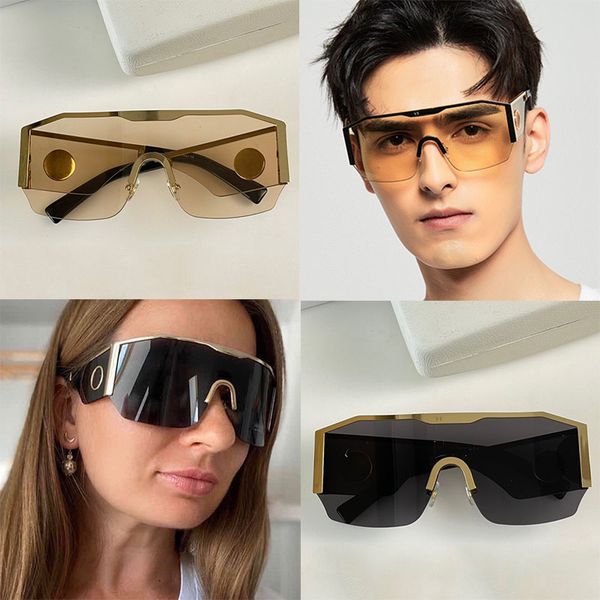 Oversize Medusa Designer Sunglasses VE2220 Cool Mens Mask Half Frame Metal Frame Legs with Graphic Logo Beach Party Driving Fashion Women's Original Box
Oversize Medusa Designer Sunglasses VE2220 Cool Mens Mask Half Frame Metal Frame Legs with Graphic Logo Beach Party Driving Fashion Women's Original Box