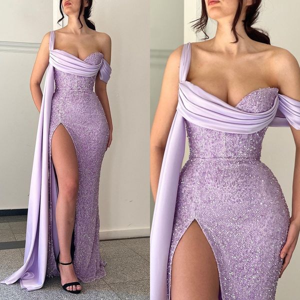 lavender prom dresses thigh slit sequins net party evening dress pleats off shoulder red carpet guest bridesmaid special occasion dress, Black
lavender prom dresses thigh slit sequins net party evening dress pleats off shoulder red carpet guest bridesmaid special occasion dress, Black