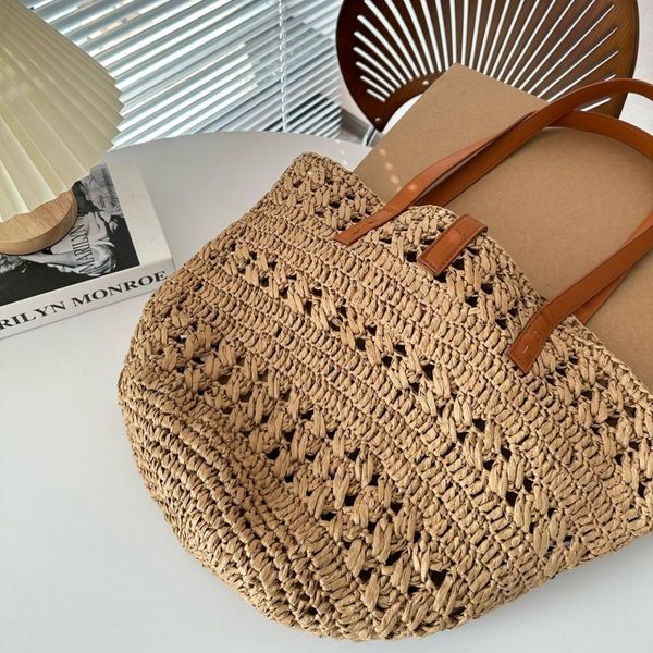 5a brand designer bag women's summer fashion lafite grass woven bag hollow grass woven tote bag luxury beach bag handbag large capacity
5a brand designer bag women's summer fashion lafite grass woven bag hollow grass woven tote bag luxury beach bag handbag large capacity