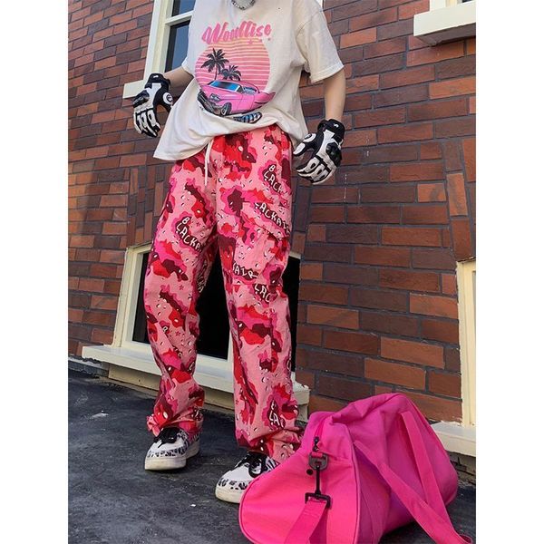 womens pants capris spring and summer youth trend retro camouflage women overalls loose straight multipocket couple american casual pants 23, Black;white
womens pants capris spring and summer youth trend retro camouflage women overalls loose straight multipocket couple american casual pants 23, Black;white