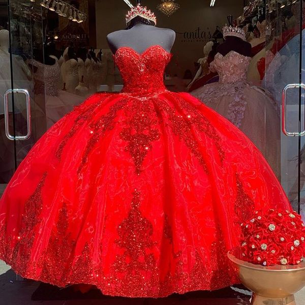 quinceanera dresses princess red sequins appliques crystal sweetheart ball gown with tulle plus size sweet 16 debutante party birthday vesti, Blue;red
quinceanera dresses princess red sequins appliques crystal sweetheart ball gown with tulle plus size sweet 16 debutante party birthday vesti, Blue;red