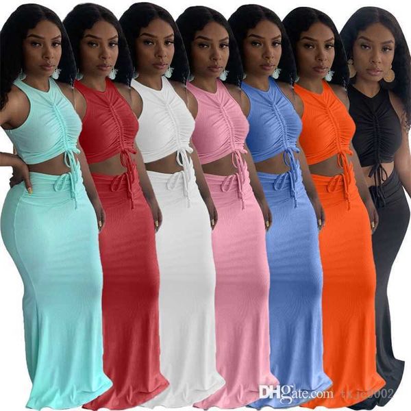summer womens two piece dress suit 2023 designer clothing sleeveless pleated drawstring crop and bodycon skirt outfits, White
summer womens two piece dress suit 2023 designer clothing sleeveless pleated drawstring crop and bodycon skirt outfits, White