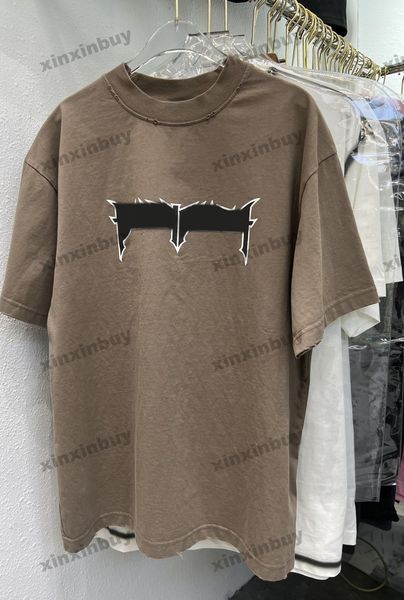 xinxinbuy men designer tee t shirt 23ss paris destroyed letter print short sleeve cotton women black red blue gray brown xs-xl, Black;brown
xinxinbuy men designer tee t shirt 23ss paris destroyed letter print short sleeve cotton women black red blue gray brown xs-xl, Black;brown