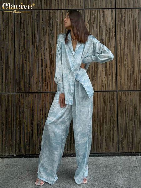 women's two piece pants clacive fashion loose satin print 2 sets outfits autumn elegant long sleeve blouse matching wide leg trouser su, White
women's two piece pants clacive fashion loose satin print 2 sets outfits autumn elegant long sleeve blouse matching wide leg trouser su, White