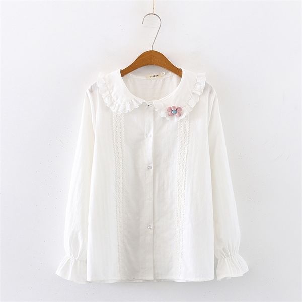women's blouses shirts korean style student women's and shirt lolita peter pan collar button up lace shirt youth girl floral long, White
women's blouses shirts korean style student women's and shirt lolita peter pan collar button up lace shirt youth girl floral long, White