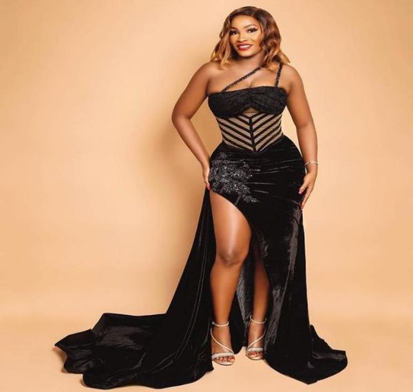 aso ebi 2021 arabic plus size black velvet evening dresses lace beaded high split prom formal party second reception gowns zj4974830, Black;red
aso ebi 2021 arabic plus size black velvet evening dresses lace beaded high split prom formal party second reception gowns zj4974830, Black;red