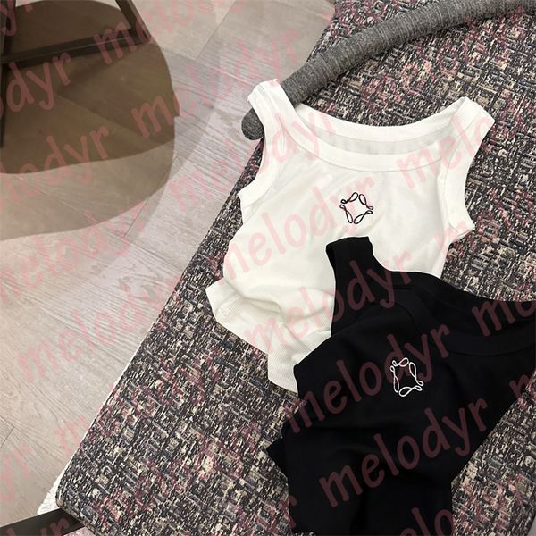 embroidery letter vest high elastic sleeveless t shirts designer womens short knitted tank, Black
embroidery letter vest high elastic sleeveless t shirts designer womens short knitted tank, Black