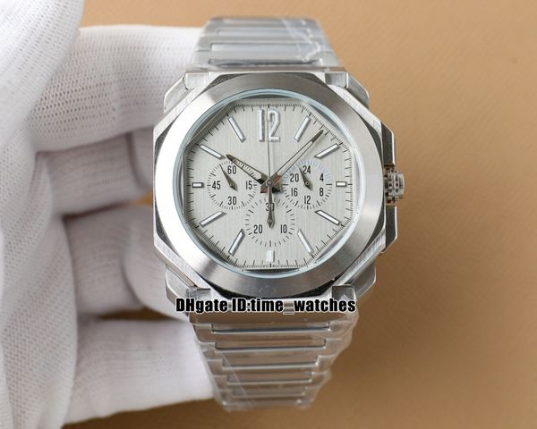 new octo finissimo 103661 41mm watch os quartz chronograph mens watch steel case silver dial gents fashion sport watches stainless steel bra, Slivery;brown
new octo finissimo 103661 41mm watch os quartz chronograph mens watch steel case silver dial gents fashion sport watches stainless steel bra, Slivery;brown