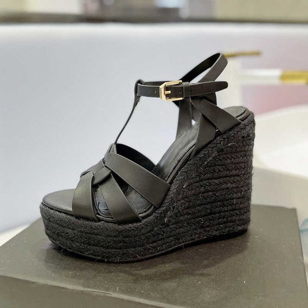 designer wedge sandals espadrilles cassandra leather heels women black sandals10.5 cm heel adjustable buckle wedding dress shoes with box no
designer wedge sandals espadrilles cassandra leather heels women black sandals10.5 cm heel adjustable buckle wedding dress shoes with box no