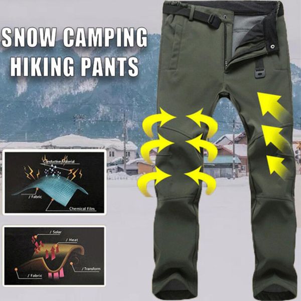 men's pants winter fleece softshell cargo pants men thick warm tactical military outdoor hiking trousers waterproof windproof sweatpant, Black
men's pants winter fleece softshell cargo pants men thick warm tactical military outdoor hiking trousers waterproof windproof sweatpant, Black